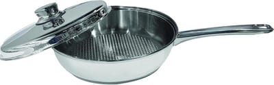 Braadpan met deksel - Stoofpan Roestvrijstaal - Gelijkmatig Koken - Natuurlijk Anti-aanbak - Ø 26 cm - Roestvrij staal