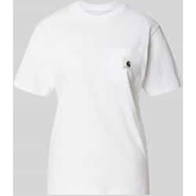 T-shirt met borstzak en labeldetail