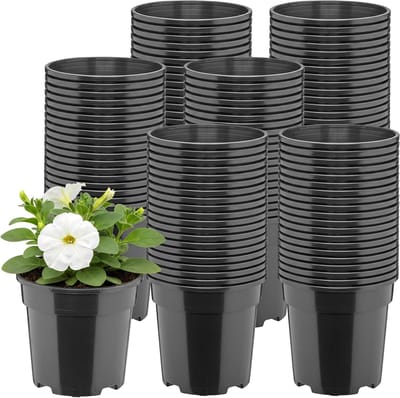 Ronde Bloempot - Plant Pot Kweekpot - Planten Kweken - Geïntegreerde Drainage - Ø13 x 115 cm - Zwart