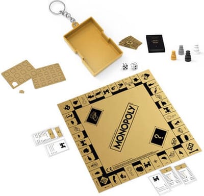 Mini spel sleutelhanger - Monopoly Gold (8+)
