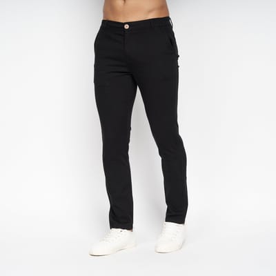 Crosshatch Heren Roysden Chinos (Zwart)