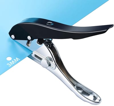 Mmgoqqt 1-Stuk - Handmatige Perforator - 3mm Enkele Gat V-Snij Perforator - Voor Papier En PVC - Professionele Perforatie Tang