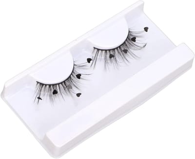 Zwarte Valse Wimpers voor Langdurige Natuurlijke Look met Pailletten.
