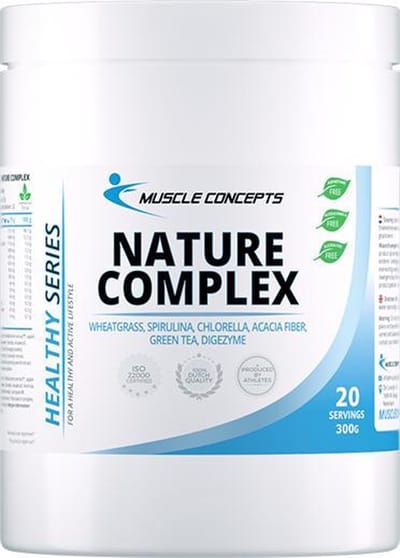 Nature Complex - Tarwegras - Spirulina - Superfoods - 300 gr (20 porties) | Muscle Concepts