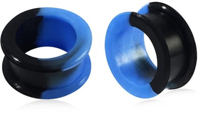 Dailygoods- Oorplug - Dubbele Flexibele Oor-expander - Siliconen Tunnel - Oorpiercing - 3 mm/25 mm - Huidvriendelijk/Nikkelvrij