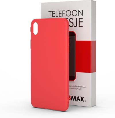 BMAX Hoesje Rood geschikt voor iPhone X| Dun en beschermend telefoonhoesje | Case