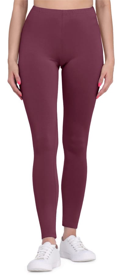 Bellivalini BLV-BLV50-147-LE Dames Leggings - Sport - Vrijetijdsbroek - Lang - Viscose - Sporbroek - Yogabroek - Wijnrood - S