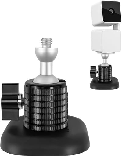 Verstelbare magnetische camerasteun met 1/4 inch schroefdraad - Geschikt voor beveiligingscamera's, ideaal voor cruisereizen en campers, eenvoudig te bevestigen op gladde metalen oppervlakken
