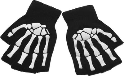 WiseGoods Luxe Skelet Handschoenen - Glow In The Dark Handschoen - Wanten - Kleren - Kleding Accessoires - Dames / Heren - Zwart
