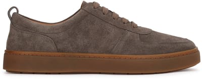 Suede sneakers on a straight sole