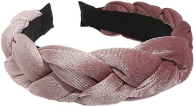 Elegante Fluwelen Haarband met Vlecht - Brede Mode Haaraccessoires voor Dames, Vintage en DIY Haarbanden voor Feestdagen