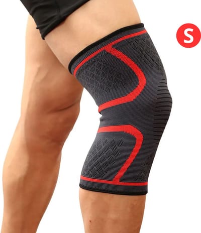 Bovista Sportbrace Knie - Kniebrace - Knee Sleeves Powerlifting - Knee Support - Compressie Knie Brace - Knee Wraps - Dames - Heren - Rood - Maat S
