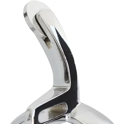 Hispano Hipica Brass Country Long Neck Inward Curve Flat Rowel Sporen Zilver