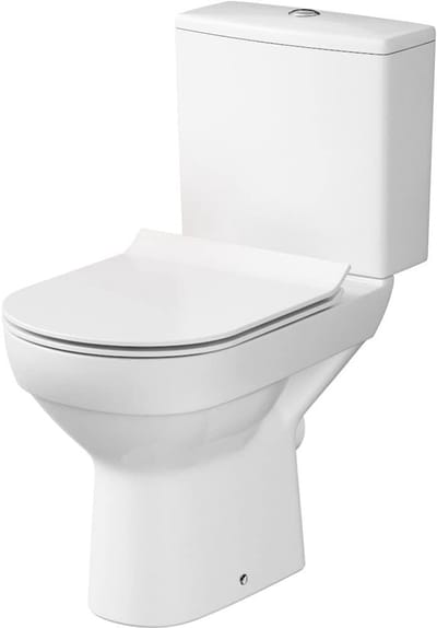 Complete staande toiletset met spoelrandloze WC-pot en softclose toiletbril