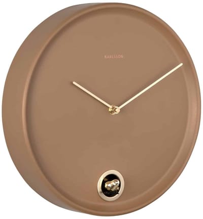 Karlsson Wandklok Esencia Cuckoo - Mokka - Ø30cm - Wandklok Modern