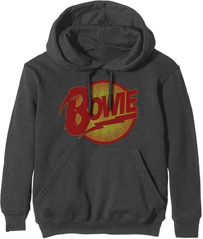 David Bowie - Vintage Diamond Dogs Logo Hoodie/trui - M - Grijs