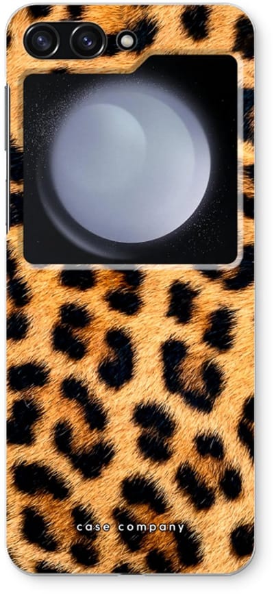 Case Company® - Hoesje geschikt voor Samsung Galaxy Z Flip5 hoesje - Luipaard - Soft Cover Telefoonhoesje - Bescherming aan alle Kanten en Schermrand