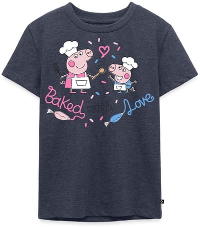 Peppa Pig Design Baked With Love Premium T Shirt Kinderen