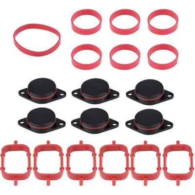 Kit de réparation de volets de turbulence d'admission moteur diesel avec joints de collecteur pour BMW 6*33mm noir
