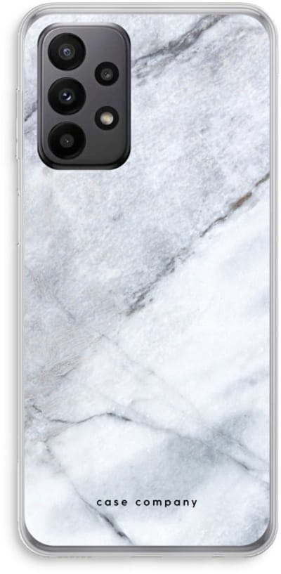 Hoesje geschikt voor Samsung Galaxy A23 hoesje - Witte marmer - Soft Cover Telefoonhoesje - Bescherming aan alle Kanten en Schermrand