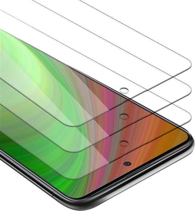 Cadorabo 3x Screenprotector geschikt voor Samsung Galaxy A71 5G - Beschermende Pantser Film in KRISTALHELDER - Getemperd (Tempered) Display beschermend glas in 9H hardheid met 3D Touch
