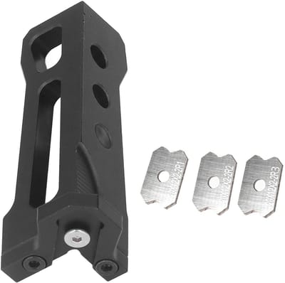 Dailygoods- Messen Randsnijder Aluminium - Messenblok - Ergonomisch Ontwerp - Geschikt voor Afschuinen - 3 Lemmeten - Toepasselijke Randbanddikte 0,8-2,0 mm - Houtbewerkingstools
