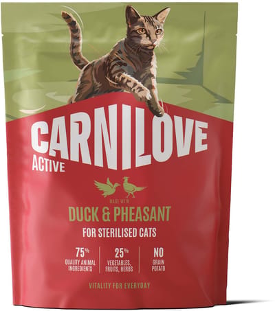CARNILOVE ACTIVE - Cat - Duck & Pheasant for Sterilised Adult All Breeds 400g