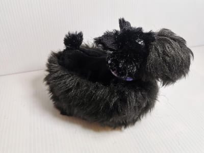 Dog desk duster zachte stoffer voor laptop en schermen vorm Westie zwart - superleuk geschenkartikel