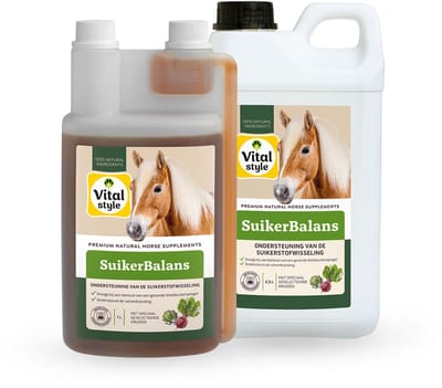 Vitalstyle SuikerBalans - VoordeelBundel - Paarden Supplement - Ondersteuning van de Suikerstofwisseling - 3,5 L