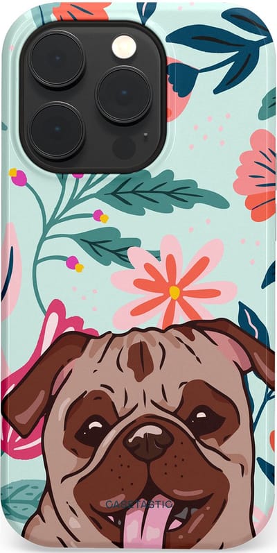 Casetastic Hoesje Geschikt voor Apple iPhone 14 Pro Magsafe - Stijlvolle Beschermende Duo-layer Case - Mopslik