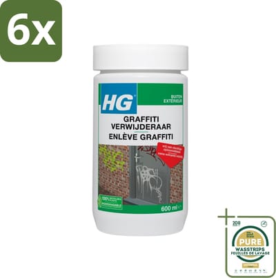 HG - Graffitiverwijderaar - Voor Harde & Zachte Oppervlakken - 600 ml - Voordeelverpakking - 6 stuks - Graffiti reiniger - Graffiti verwijderen