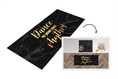 Keukenloper - Loper keuken - Quotes - Dans - Goud - 120x50 cm - Keukenloper vinyl