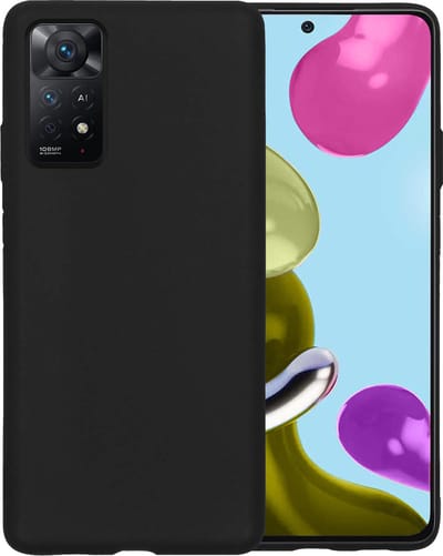 Hoesje - Geschikt voor Xiaomi Redmi Note 11 - Sterk & Shockproof - Siliconen Case - Hoes Cover - Telefoonhoes - Zwart