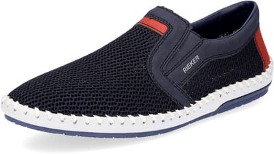 Rieker herenschoen slip-on blauw