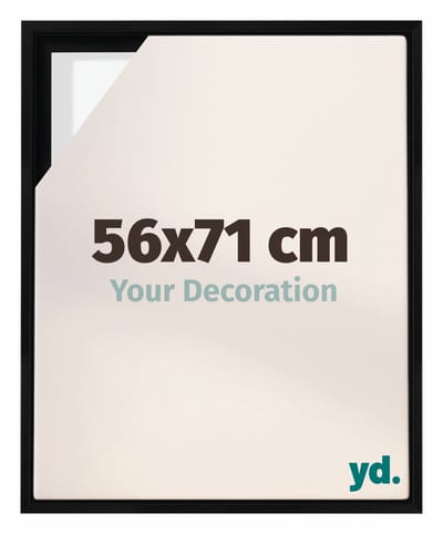 Your Decoration - Baklijst 56x71 cm - Zwart Mat - Baklijst voor Canvas - MDF - Lyon