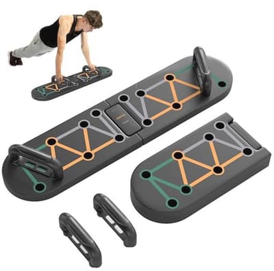 Opvouwbare push-up board 11-in-1 met anti-slip pads voor armen, schouders en borst