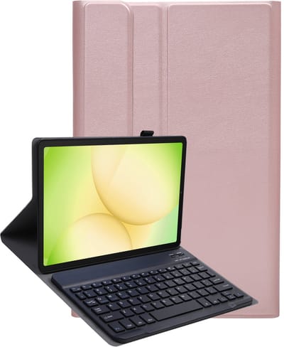 Hoesje - Geschikt voor Samsung Galaxy Tab A11 - Toetsenbord Case - Keyboard Book Cover - Hoes - Rosé goud