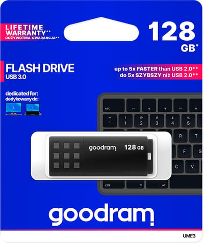 GOODRAM Pendrive GoodRam UME3 UME3-0160K0R11 (16GB USB 3.0) - 128GB - USB-stick