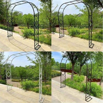 Tuinboog Standaard - Decoratieve Boog - Klimplanten Ondersteunen - Verstevigd Metaal - Diverse Maten - Roze