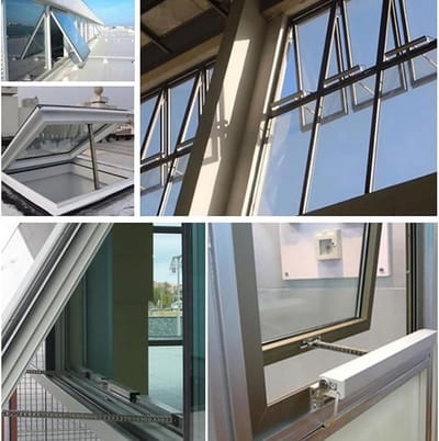 Elektrische Raamopener - Kettingaandrijving - Ventilatie Automatiseren - Afstandsbediening Schakelaar - 300-600mm Slag - Zilver