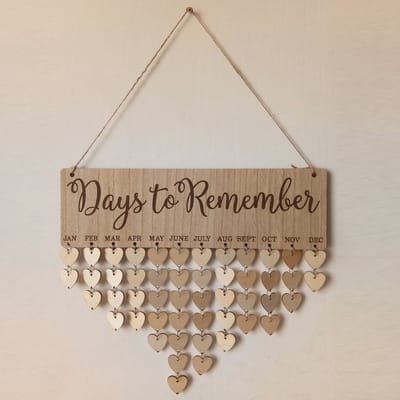 Houten verjaardagskalender - Verjaardagskalender volwassenen - Houten kalender - Verjaardagskalender
