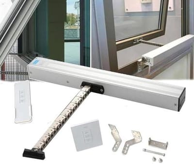 Elektrische Raamopener - Kettingopener - Automatische Ventilatie - Afstandsbediening - 300-1000mm Slag - Zilver