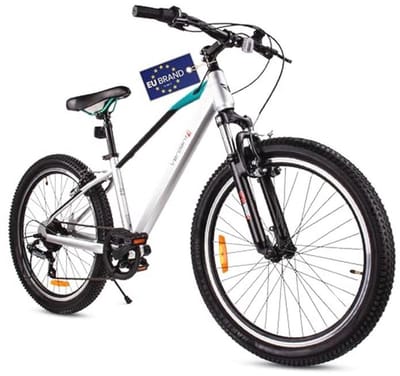 Fiets voor kinderen 24 inch met 7 versnellingen en schokabsorber voor jongens 8-12 jaar