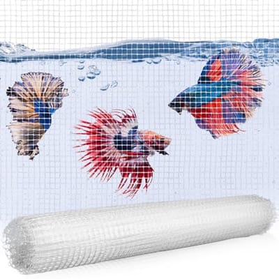 Transparant gaas aquariumdeksel - kunststof afdekking voor aquariums 1,2 x 1,5 m