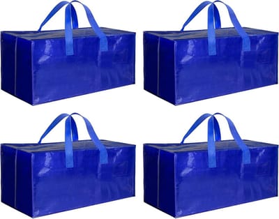 Extra grote verhuistassen met ritsen en draaggrepen - 4-pack verhuisdozen voor slaapzaal Essentials