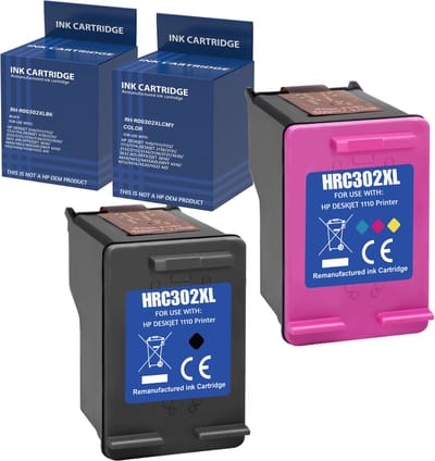 Inktcartridge geschikt voor HP 302XL zwarte kleur compatibel HP DeskJet 1110 1111 2100 2130 2131 2132 3630 3635 Envy 4510 4512 4516 4520 4525 OfficeJet 3800 3830 3838 4650 4655 5200 5232
