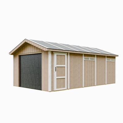Timbela M992B-TERRA BROWN - LP SmartSide Garage - 21 m² - 648x378xH269 cm - met verf