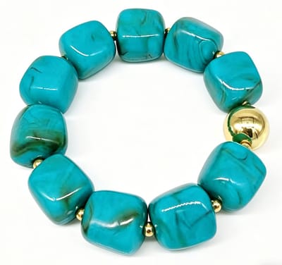Armband - kralen - blauw