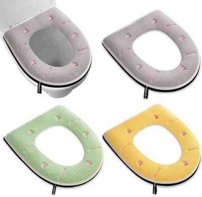 Zachte en Dikke Toiletbrilhoes met Handvat, Wasbare Toiletseat Cover voor Alle Seizoenen, Comfortabel en Warm