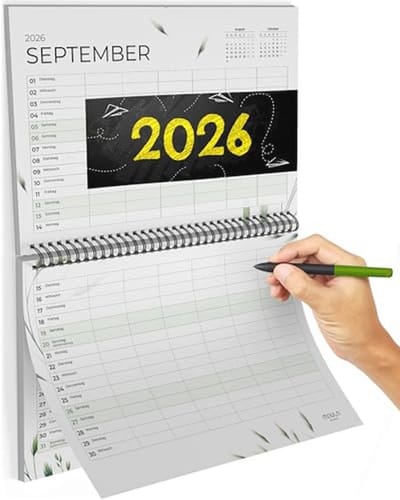 Familieplanner 2025/2026 - praktische wandkalender voor thuis en kantoor